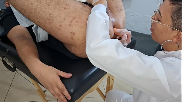 He Went To The Urologist Because He No Longer Felt Pleasure And She Stuck Her Strapon In Him Until He Came.