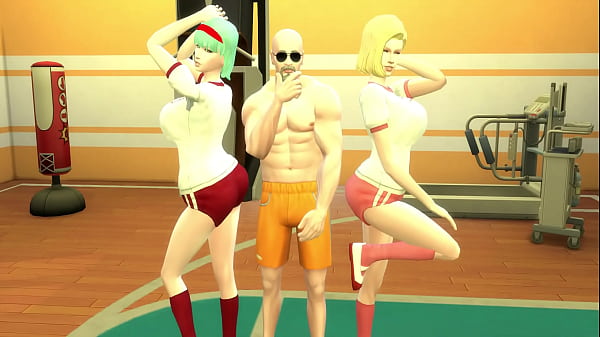 Maestro Roshi Pervertido Se Entrena A Y A Numero 18 Hermosas Esposas Calientes Dragon Ball Hentai