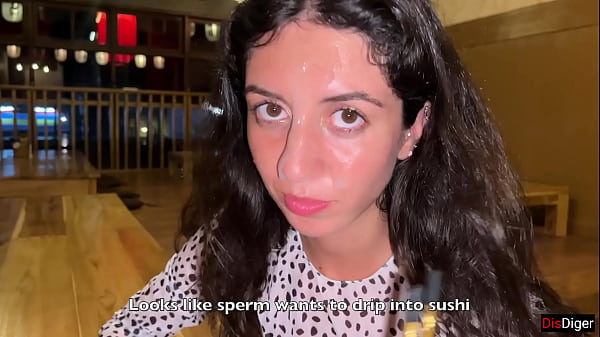 I Cum On A Girl’ Face In Public Sushi Bar And She Eats Rolls With Cum On Her Face – Cumwalk