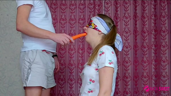 Step Brother Tricked His Sister When She Passed A Challenge With Food And Seduce Her To Blowjob And First Sex! – Nata Sweet